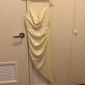 House of CB yellow flora dress, small